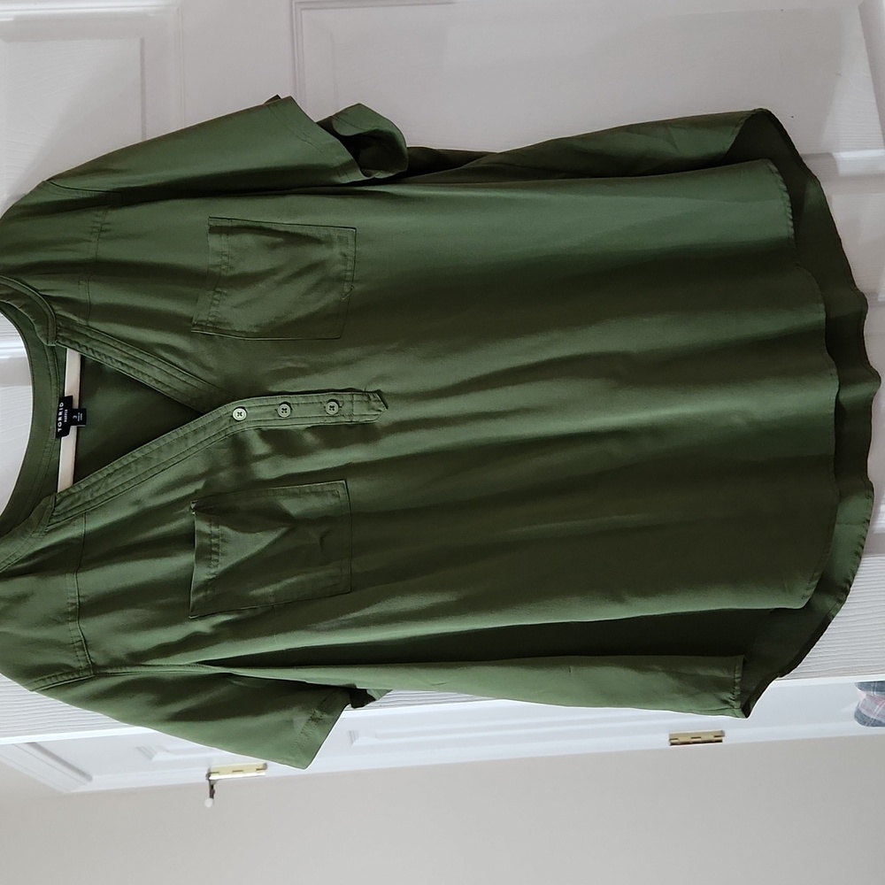 Torrid Olive Green Blouse Nwot  Never Worn